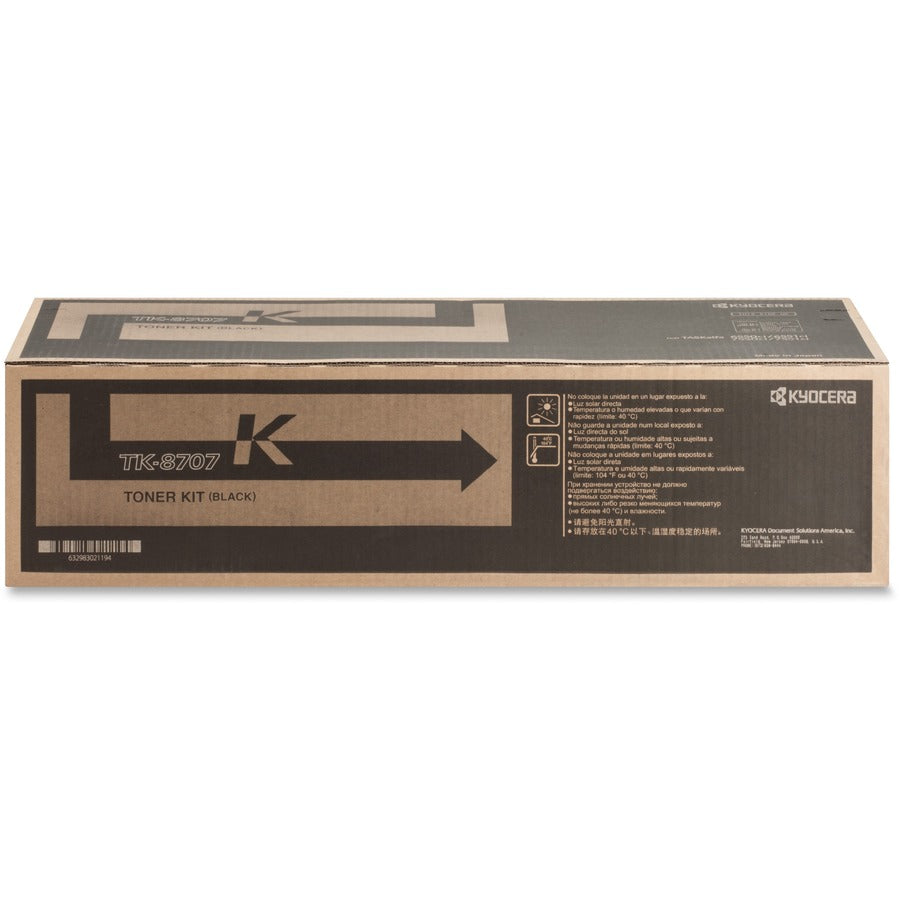 Kyocera Mita Genuine OEM TK8707K (TK-8707K) Black Toner Cartridge (70K YLD)