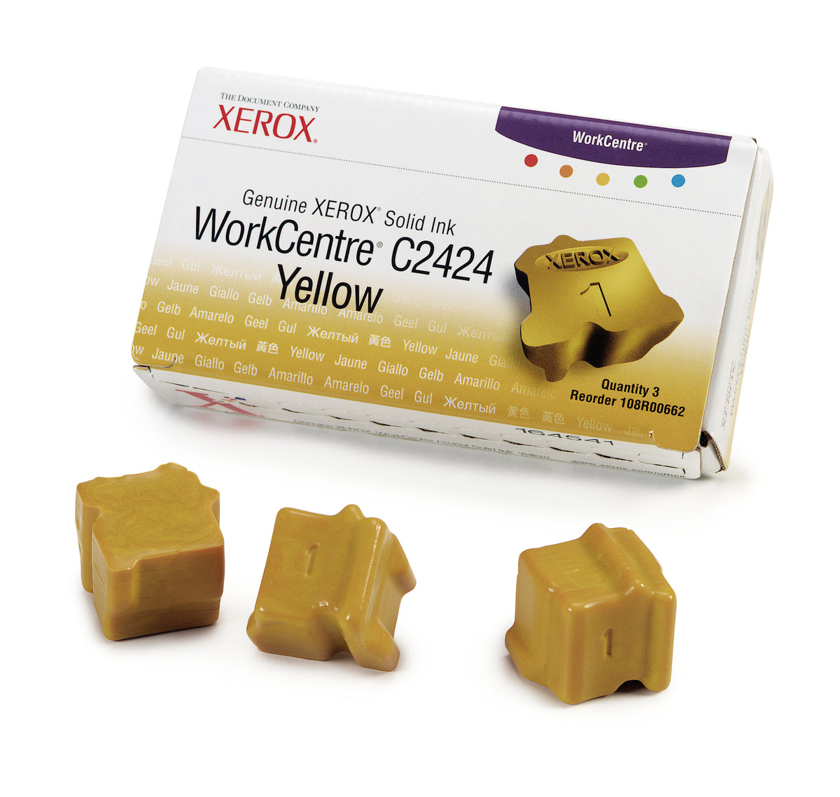 108R00662 Genuine Xerox WorkCentre C2424 Solid Ink Yellow (3