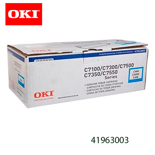 41963003 C7350/C7300/C7550/C7500 CYAN TONER CARTRIDGE "TYPE