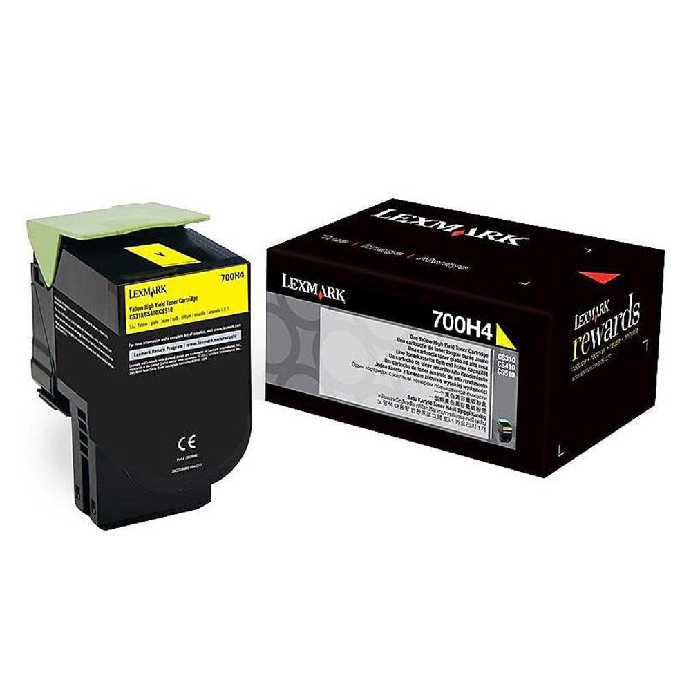 Lexmark CS310 CS410 Yellow Toner Cartridge, High Yield, Genuine OEM (70C0H40, 70C0HYG, 700H4, 701H)