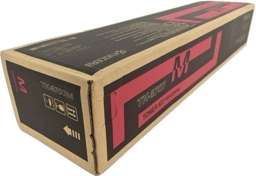 Kyocera Mita Genuine OEM TK8707M (TK-8707M / 1T02K9BUS001) Magenta Toner Cartridge (30K YLD)