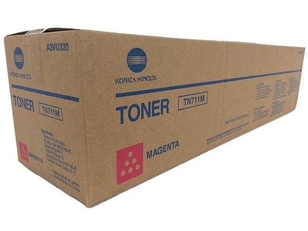 Konica Minolta Genuine OEM A3VU330 (TN711M) TN-711M Magenta Toner Cartridge (31.5K YLD)