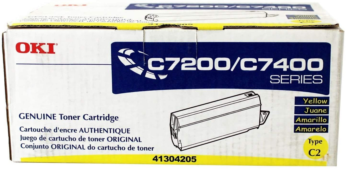 41304205 C7200/C7400 SERIES YELLOW TONER CARTRIDGE "TYPE C2"