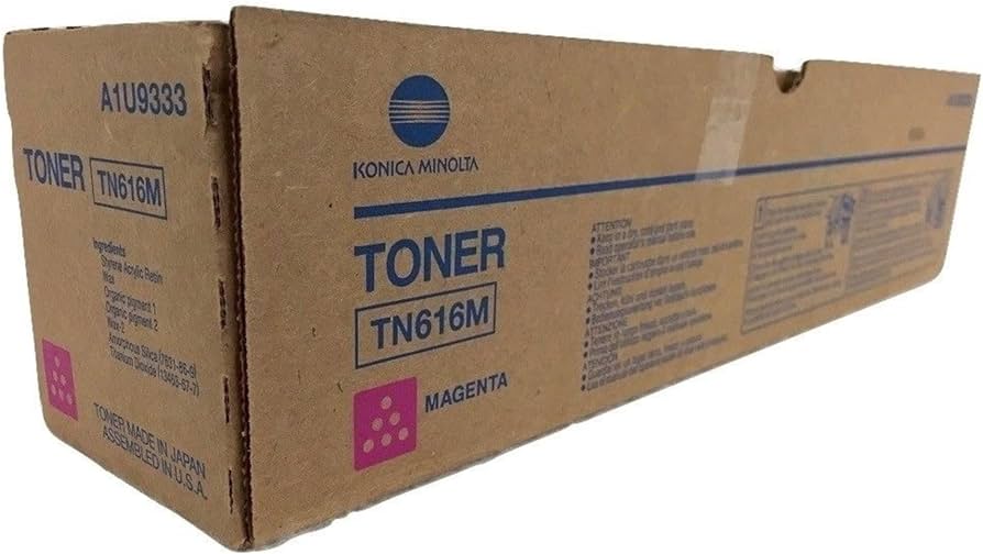 Konica Minolta Genuine OEM A1U9333 (TN616M) HIGH YIELD Magenta Toner Cartridge (41.8K YLD)