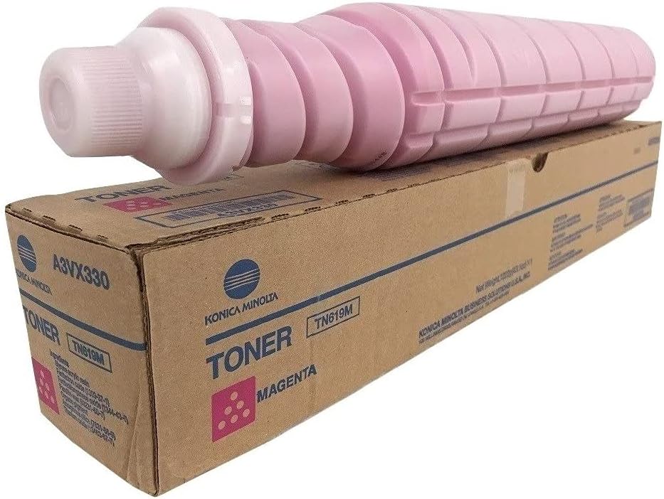 Konica Minolta Genuine OEM TN619M (A3VX330) Magenta Toner Cartridge