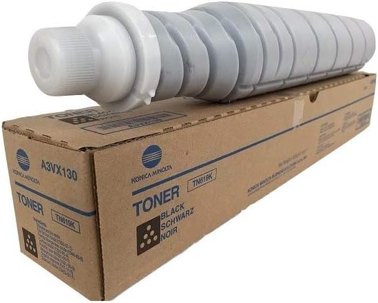 Konica Minolta Genuine OEM TN619K (A3VX130) Black Toner Cartridge