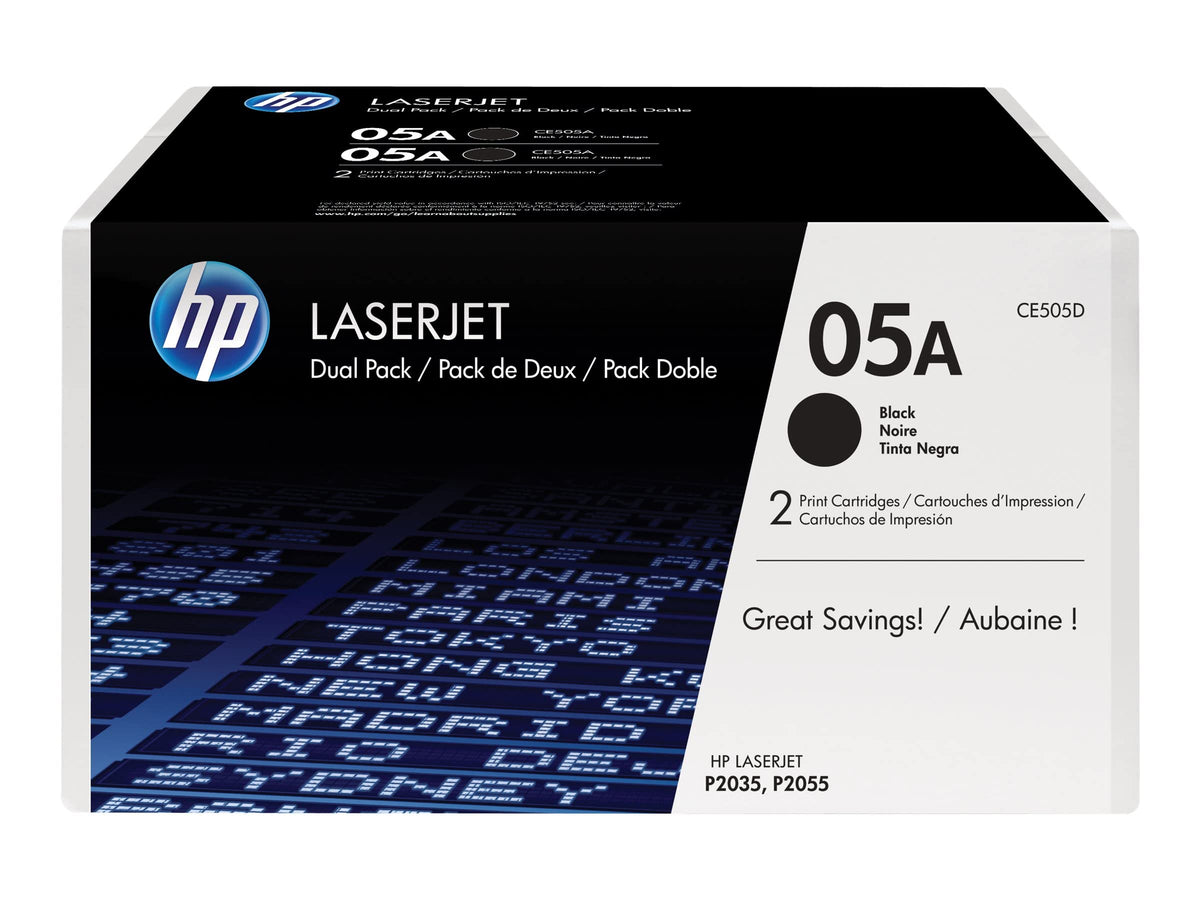 HP 05A Dual Pack Print Cartridge