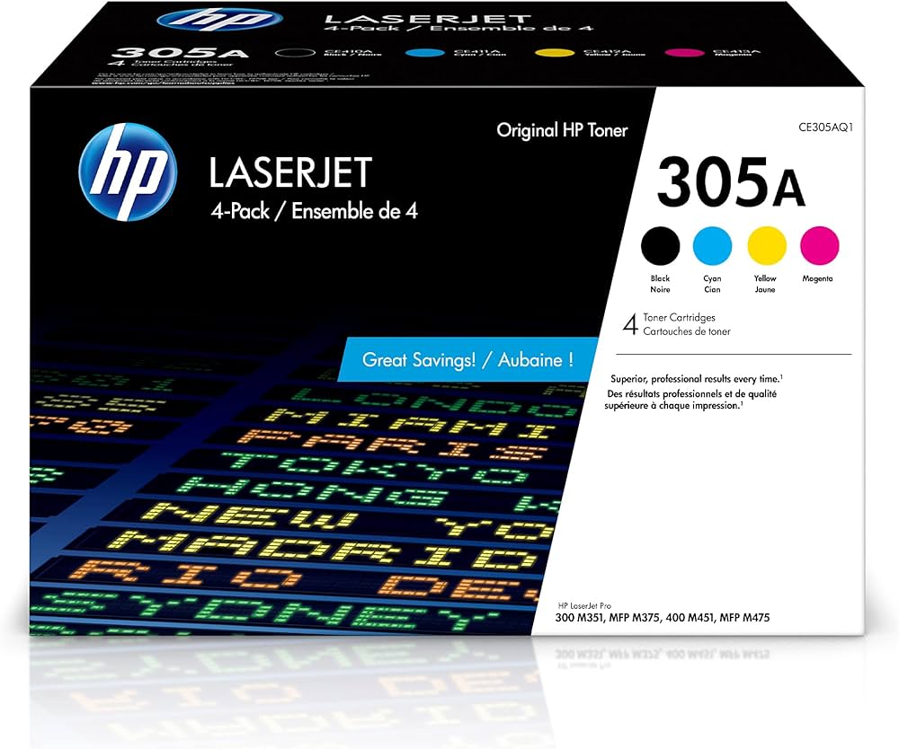 HP 305A CMYK Quad LaserJet Toner Crtg