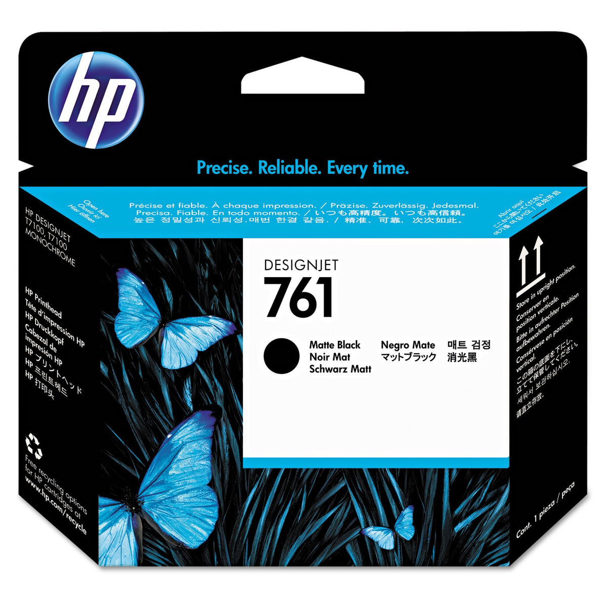 HP 761 Mte Blk/Mte Blk Inkjet Printhead