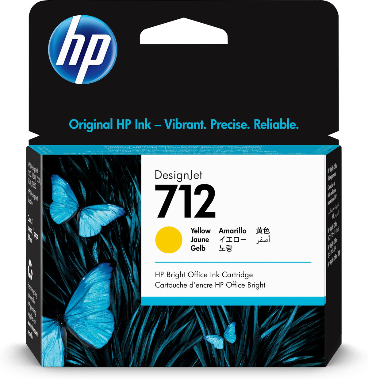 HP 712 29ml Yellow Ink Cartridge