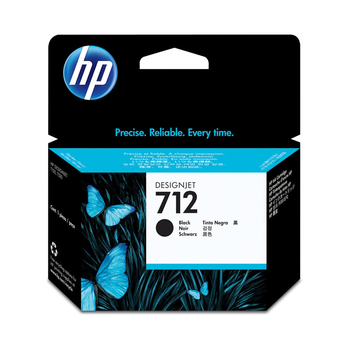 HP 712 38ml Black Ink Cartridge