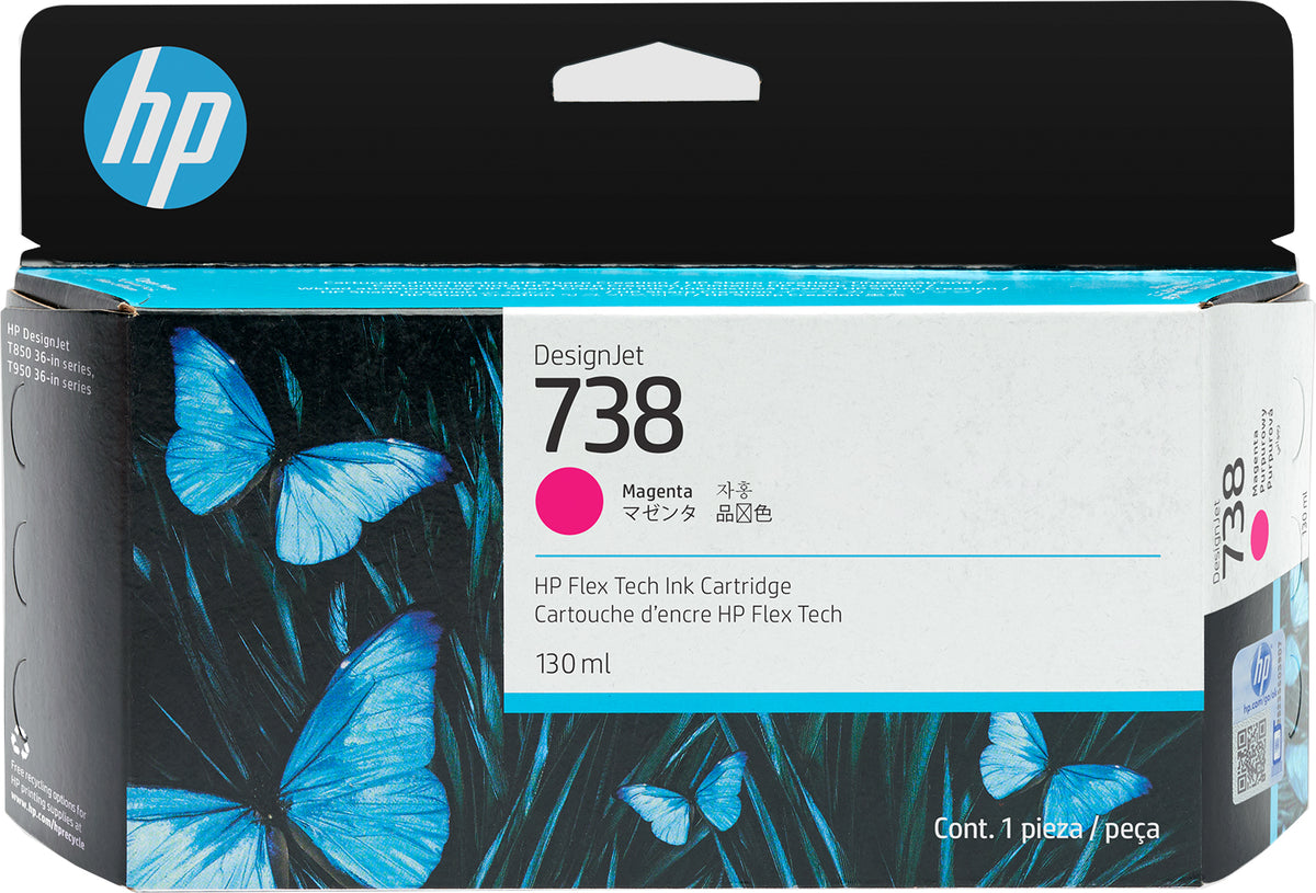 HP 738 130-ml Magenta DesignJet Ink Cartridge