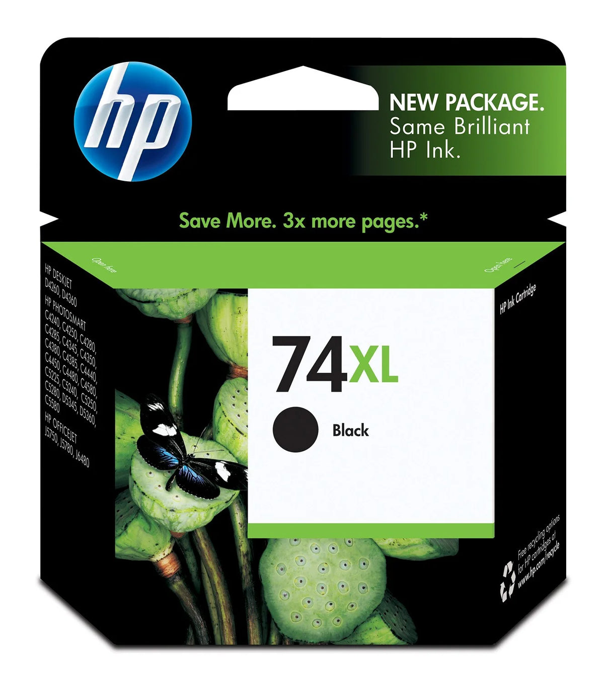 CB336WN#140 HP #74XL BLACK INK CARTRIDGE