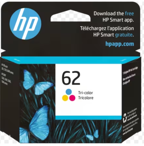 HP 62 Tri-color Ink Cartridge