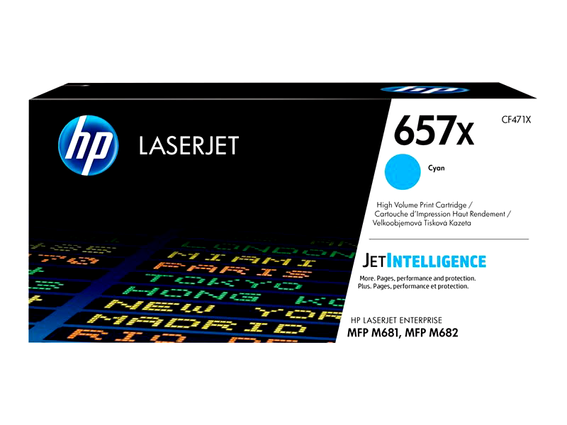 HP 657X Cyan LaserJet Toner Cartridge