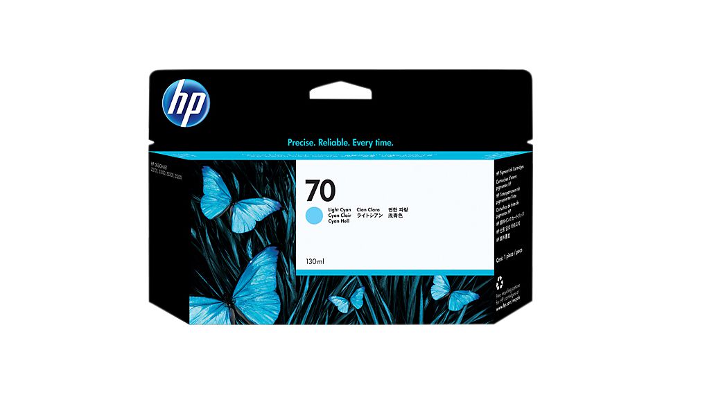 HP 70 Light Cyan 130ml Ink Cartrtidge