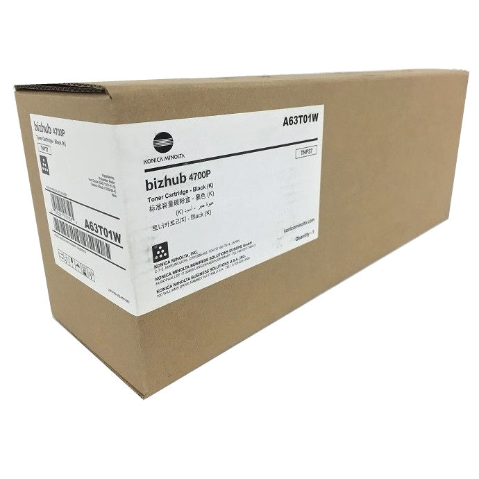 Konica Minolta Genuine OEM TNP37 Black Toner Cartridge (20K YLD) (AKA A63T01W)