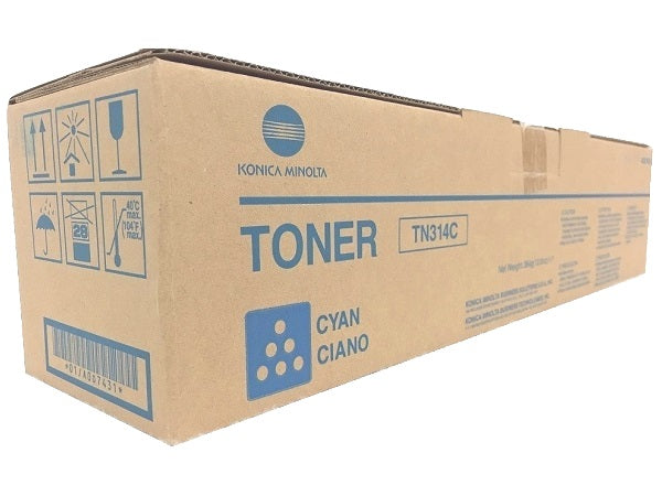 Konica Minolta Genuine OEM TN314C (A0D7431) Cyan Toner Cartridge (20K YLD)