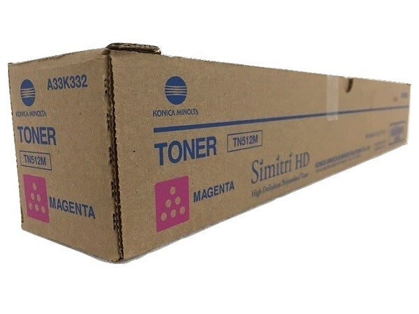 Konica Minolta Genuine OEM A33K332 (TN512M) TN-512M Magenta Toner Cartridge (26K YLD)