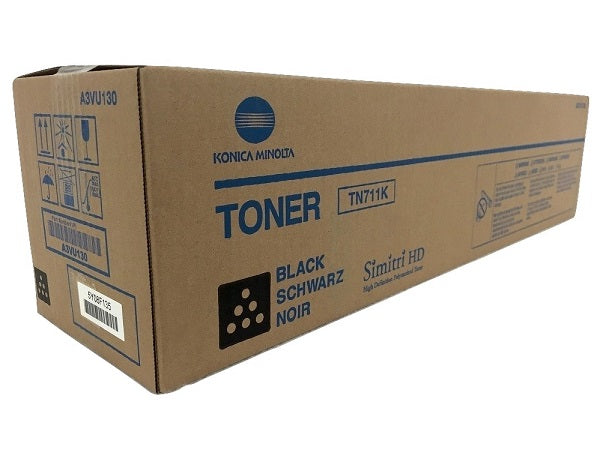 Konica Minolta Genuine OEM A3VU130 (TN711K) TN-711K Black Toner Cartridge (47.2K YLD)