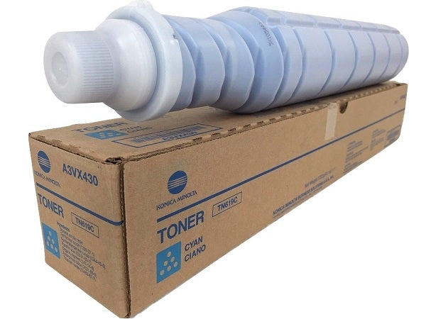 Konica Minolta Genuine OEM TN619C (A3VX430) Cyan Toner Cartridge