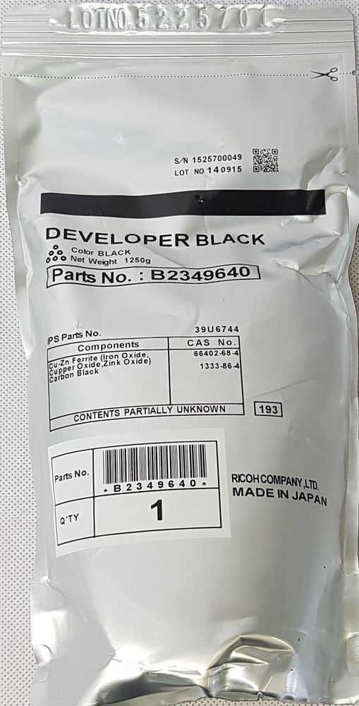 Ricoh Genuine B234-9640 Black Developer Type 27W (500K YLD)