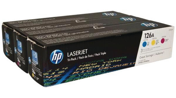 HP 126A CYM Tri-Pack LJ Toner Cartridge