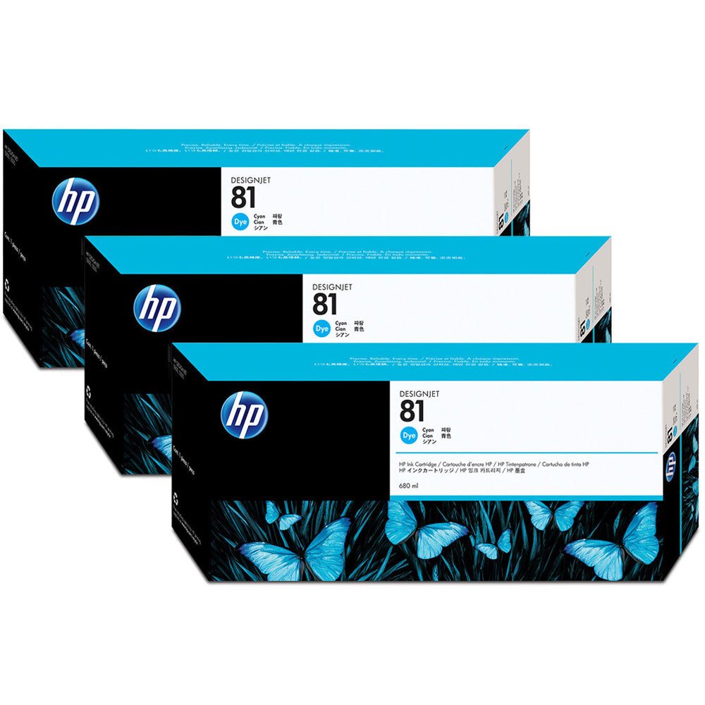 C5067A HP #81 CYAN DYE 3 INK MULTI PACK