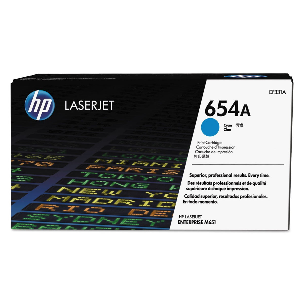 HP 654A Cyan LaserJet Toner Cartridge