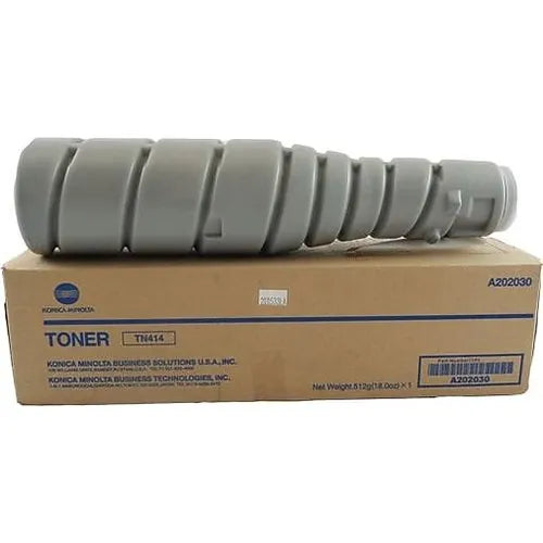 Konica Minolta Genuine OEM TN414 (TN-414) Black Toner Cartridge (25K YLD) (A202030)