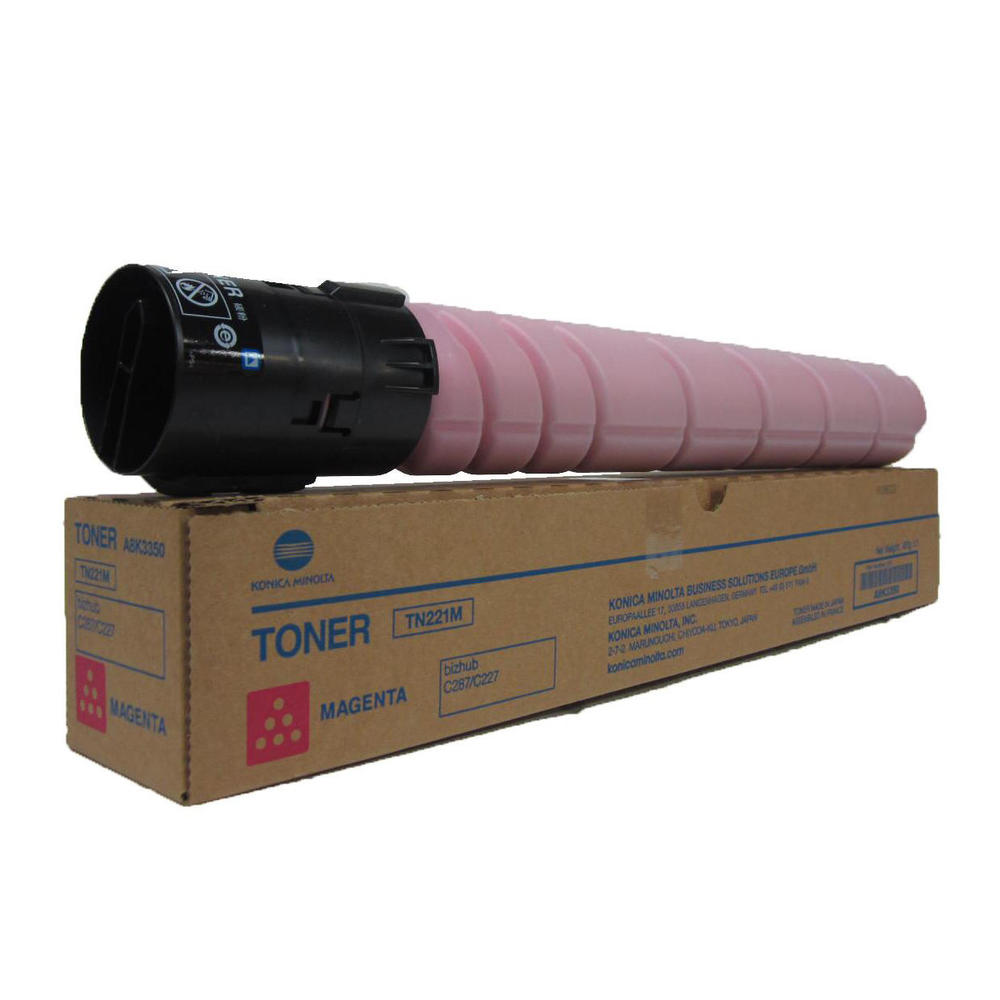 Konica Minolta Genuine A8K3330 (TN221M) Magenta Toner Cartridge (21K YLD)