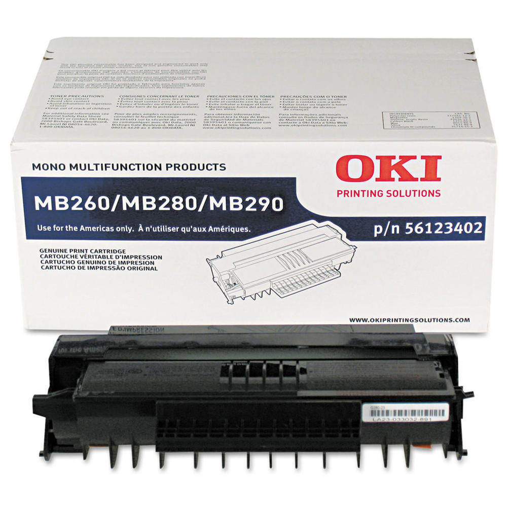 56123402 OKIDATA MB290 MFP TONER CARTRIDGE (5.5K)