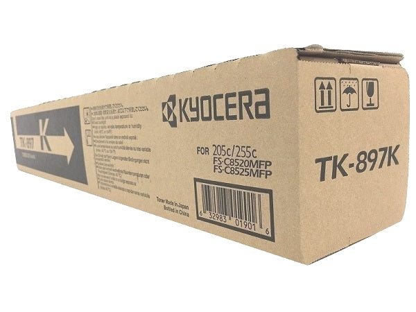 Kyocera Mita Genuine OEM TK897K (TK-897K) Black Toner Cartridge (12K YLD) (1T02K00US0)