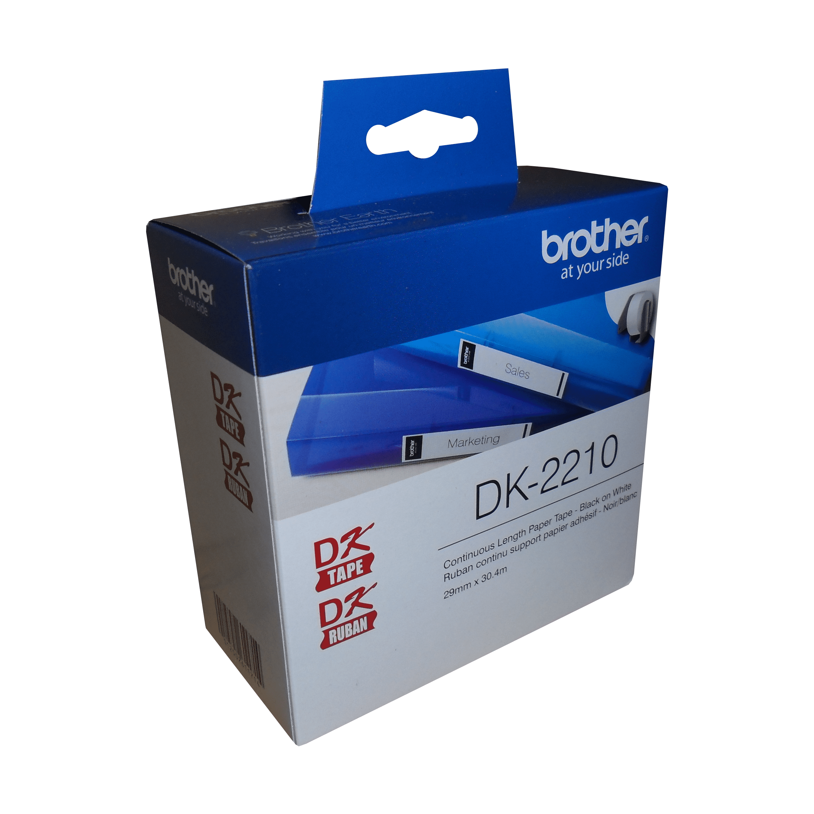 brother-dk-2210-black-white-continuous-length-paper-tape-1-1-x-100-29-mm-x-30-4-m  toners.ca